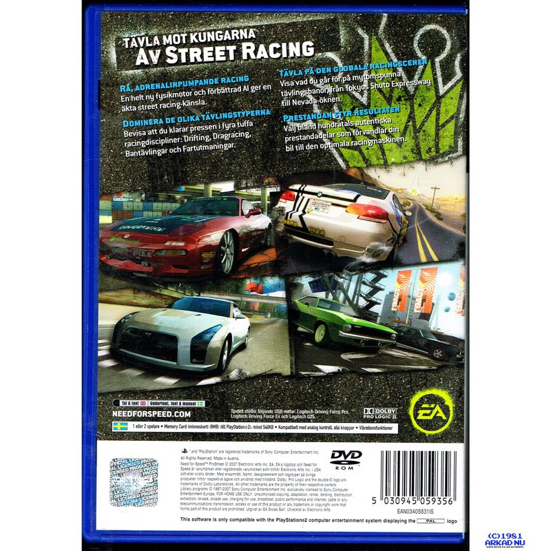 NEED FOR SPEED PROSTREET PS2