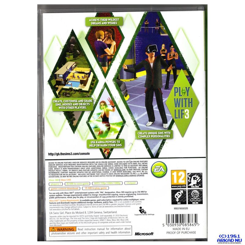 THE SIMS 3 XBOX 360