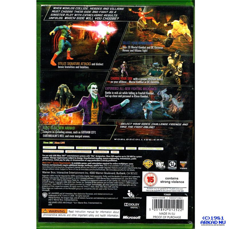 MORTAL KOMBAT VS DC UNIVERSE XBOX 360