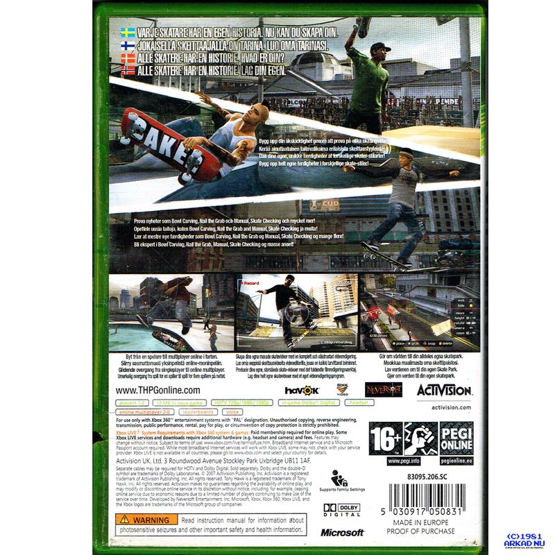 TONY HAWKS PROVING GROUND XBOX 360