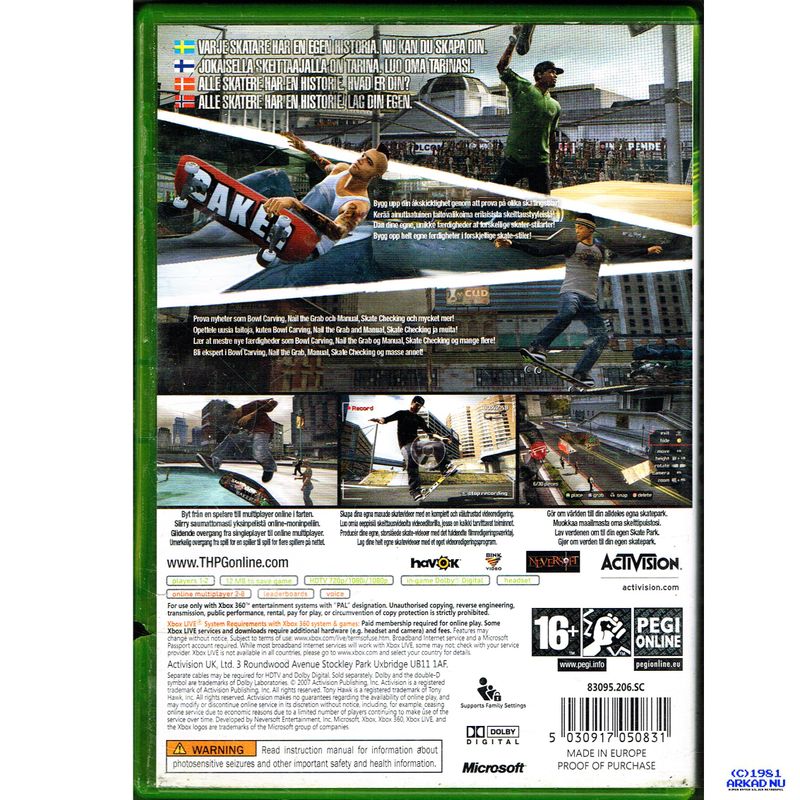 TONY HAWKS PROVING GROUND XBOX 360