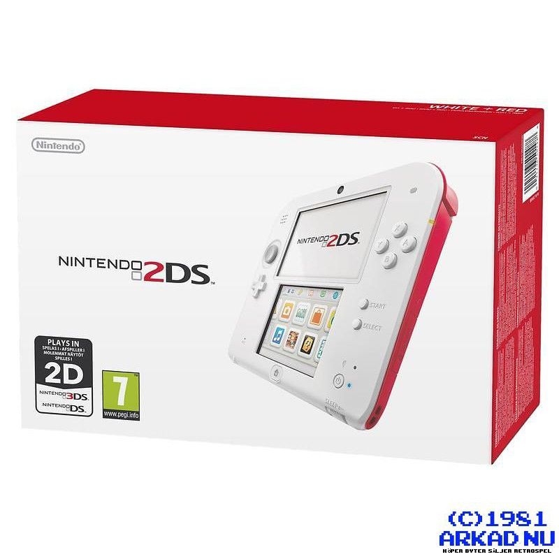 NINTENDO 2DS WHITE + RED SCN