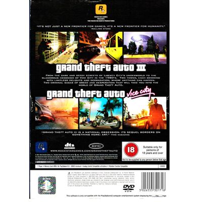 GRAND THEFT AUTO DOUBLE PACK GTA III & VICE CITY PS2