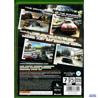 RACEDRIVER GRID XBOX 360