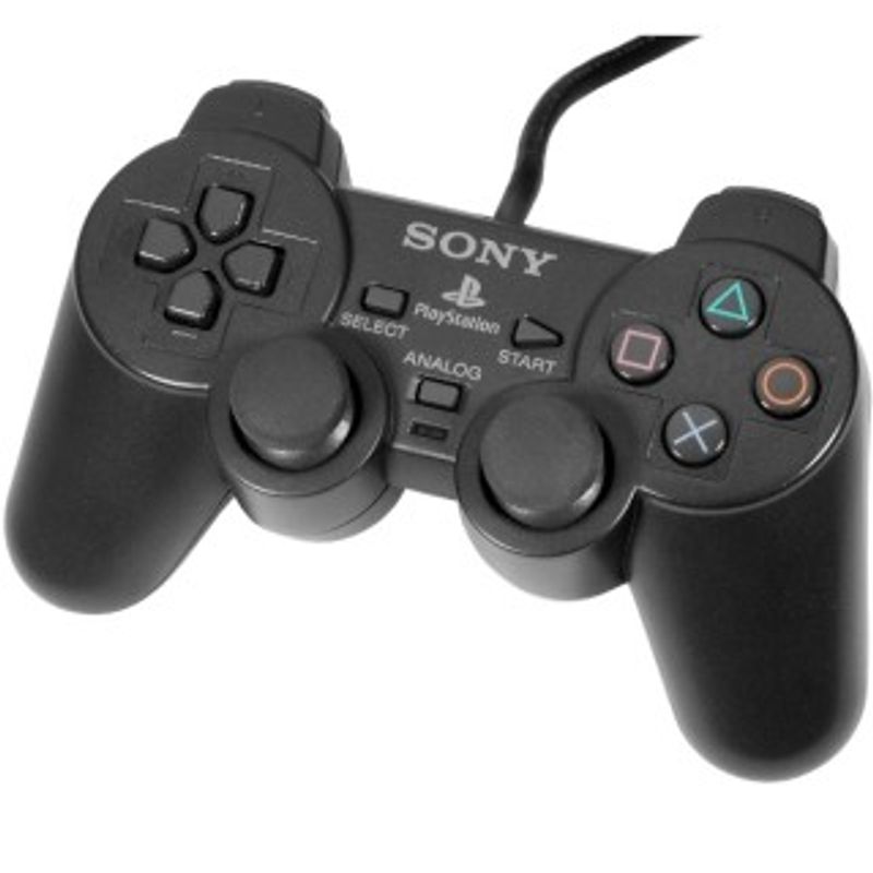 PLAYSTATION 2 DUALSHOCK SVART HANDKONTROLL