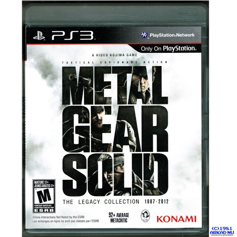 METAL GEAR SOLID THE LEGACY COLLECTION 1987-2012 PS3