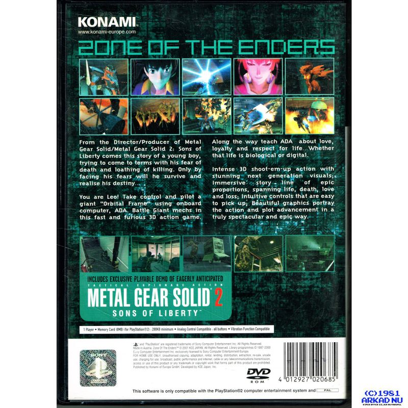 ZONE OF THE ENDERS PS2