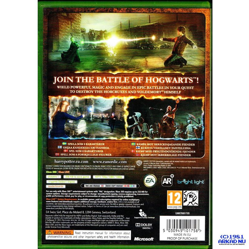 HARRY POTTER AND THE DEATHLY HALLOWS PART 2 XBOX 360