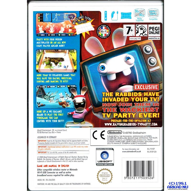 RAYMAN RAVING RABBIDS TV PARTY WII