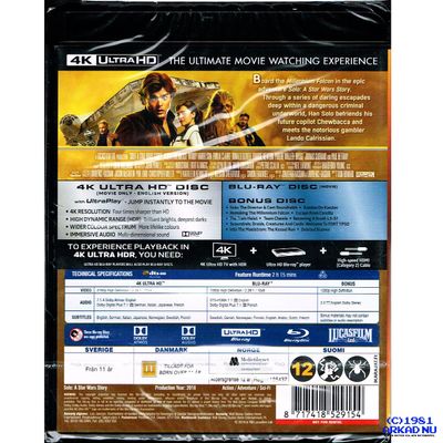 SOLO A STAR WARS STORY 4K ULTRA HD BLU-RAY