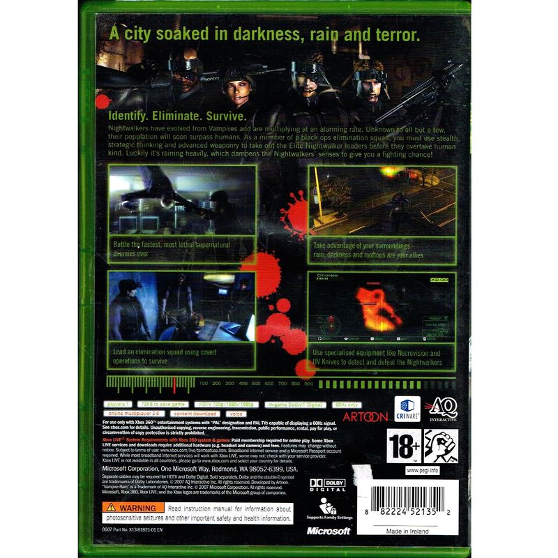 VAMPIRE RAIN XBOX 360