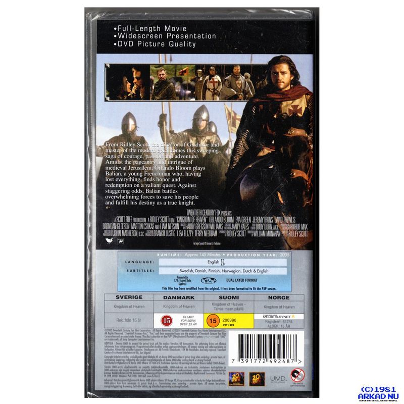 KINGDOM OF HEAVEN UMD FILM PSP