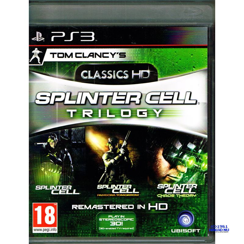 TOM CLANCYS SPLINTER CELL TRILOGY PS3