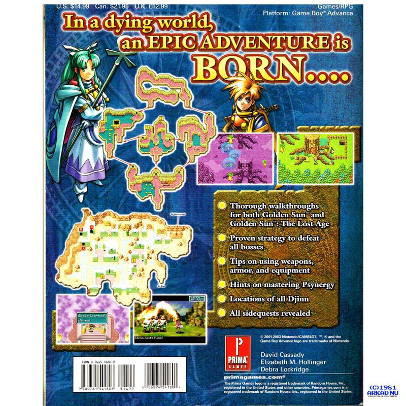 GOLDEN SUN & GOLDEN SUN THE LOST AGE PRIMAS OFFICIAL STRATEGY GUIDE