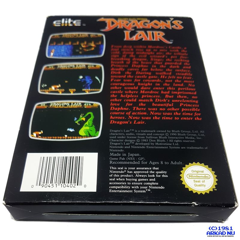 DRAGONS LAIR NES SCN