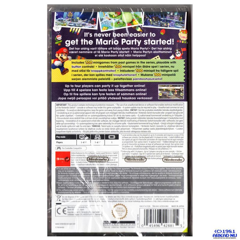 MARIO PARTY SUPERSTARS SWITCH TRASIG BOX