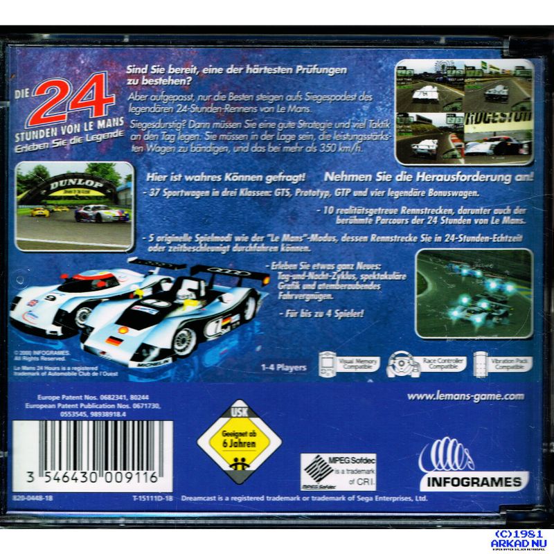 DIE 24 STUNDEN VON LE MANS (LE MANS 24 HOURS) DREAMCAST