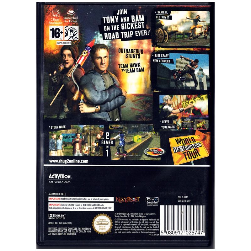 TONY HAWK'S UNDERGROUND 2 GAMECUBE
