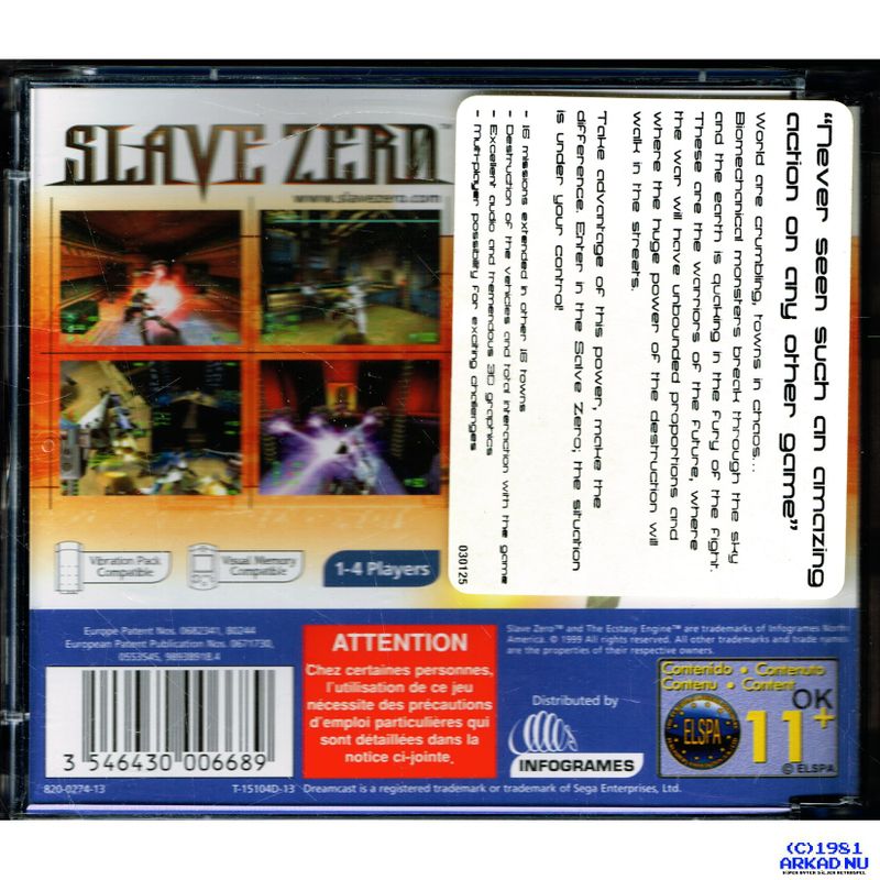 SLAVE ZERO DREAMCAST