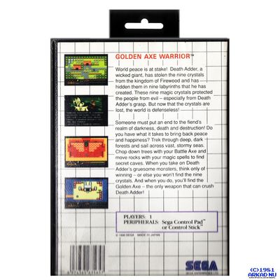 GOLDEN AXE WARRIOR MASTERSYSTEM