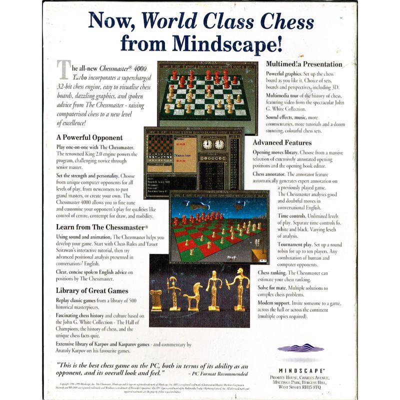 CHESSMASTER 4000 TURBO PC BIGBOX