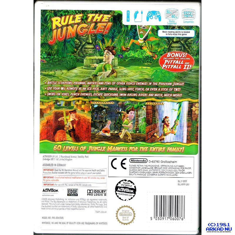 PITFALL THE BIG ADVENTURE WII