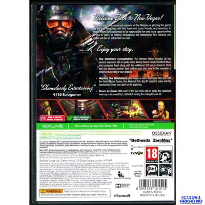 FALLOUT NEW VEGAS ULTIMATE EDITION XBOX 360