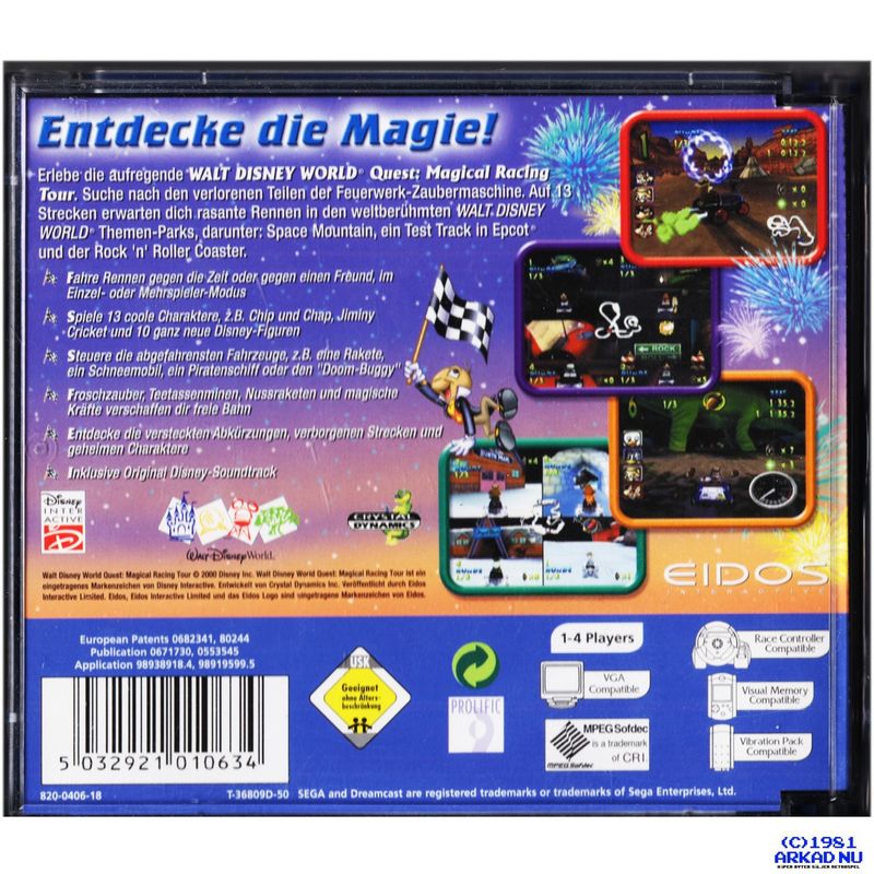 WALT DISNEY QUEST MAGICAL RACING TOUR DREAMCAST
