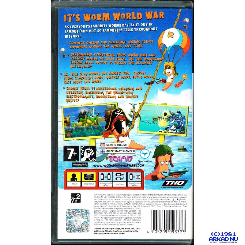 WORMS OPEN WARFARE 2 PSP