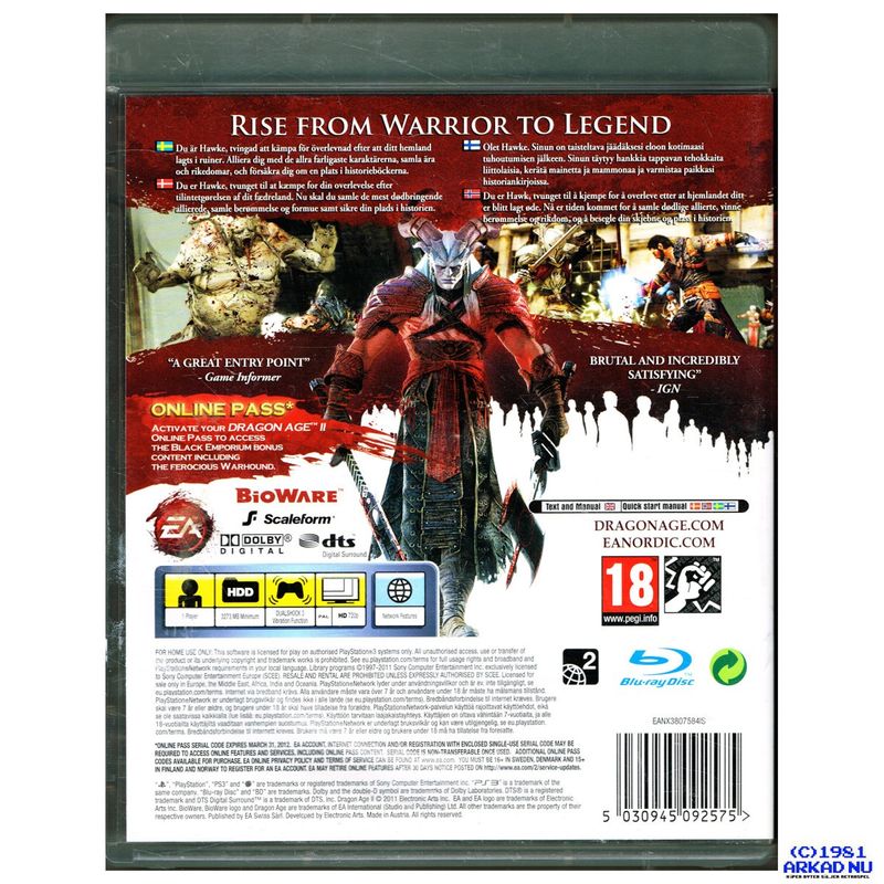 DRAGON AGE II PS3