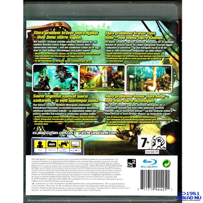 RATCHET AND CLANK TOOLS OF DESTRUCTION PS3