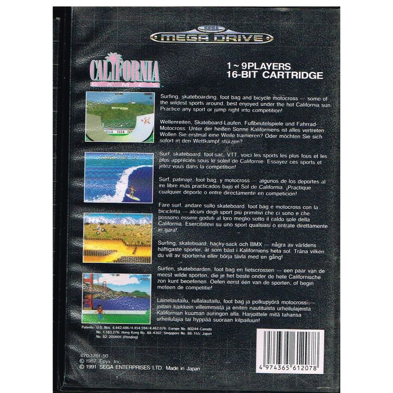 CALIFORNIA GAMES MEGADRIVE
