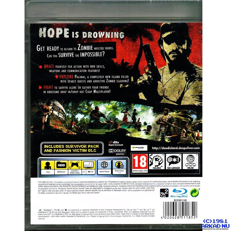 DEAD ISLAND RIPTIDE SPECIAL EDITION PS3