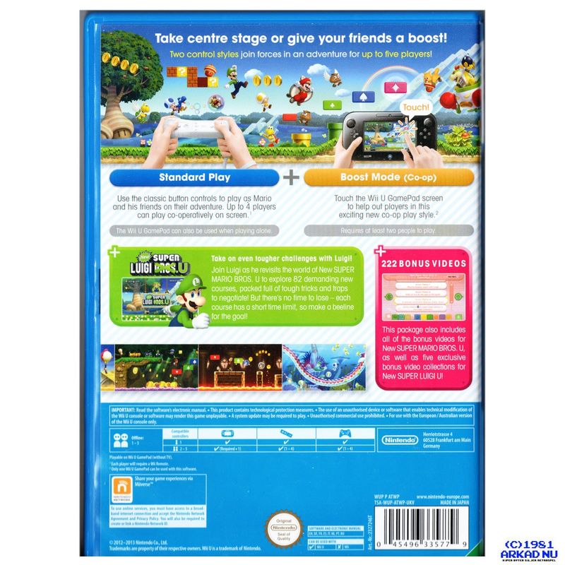 NEW SUPER MARIO BROS U + NEW SUPER LUIGI U WII U