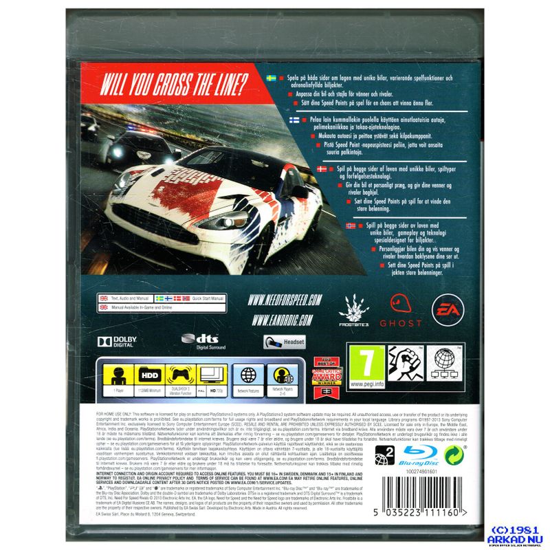 NEED FOR SPEED RIVALS PS3