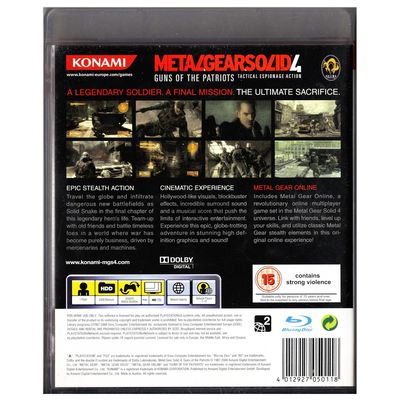 METAL GEAR SOLID 4 GUNS OF THE PATRIOTS PS3