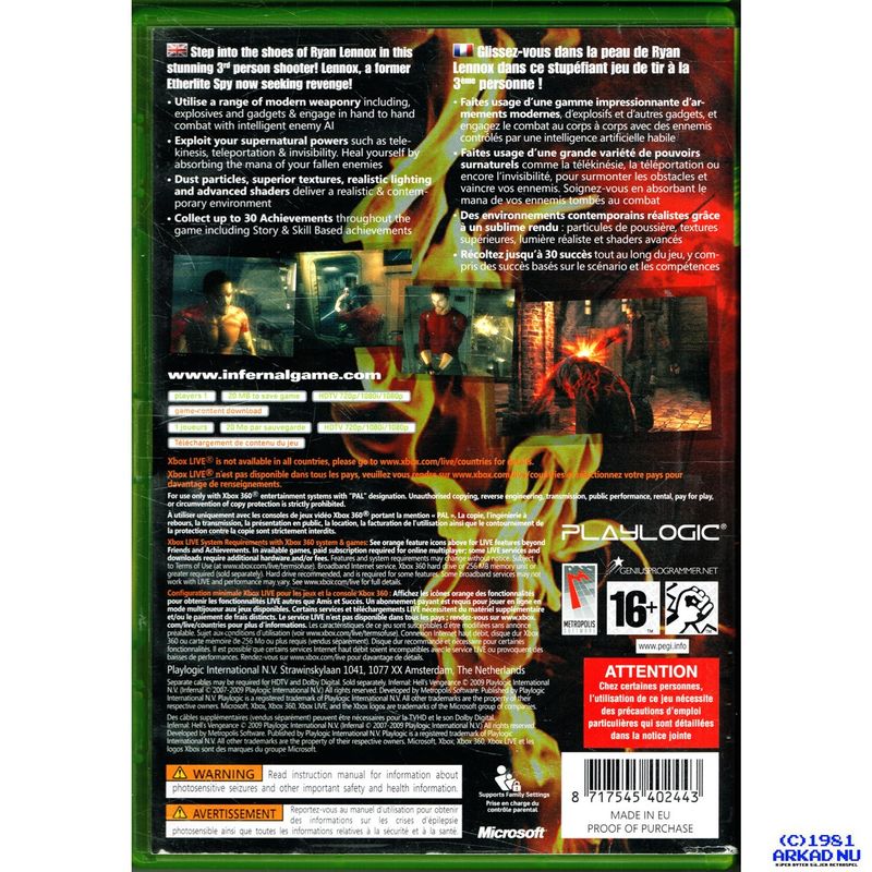 INFERNAL HELLS VENGEANCE XBOX 360