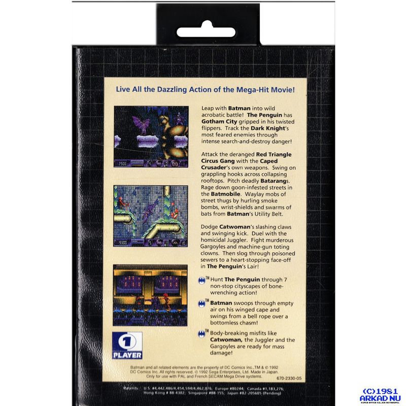 BATMAN RETURNS MEGADRIVE