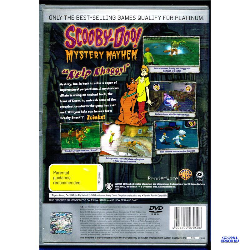 SCOOBY-DOO MYSTERY MAYHEM PS2