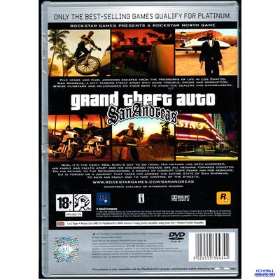 GRAND THEFT AUTO SAN ANDREAS PLATINUM PS2