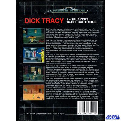 DICK TRACY MEGADRIVE