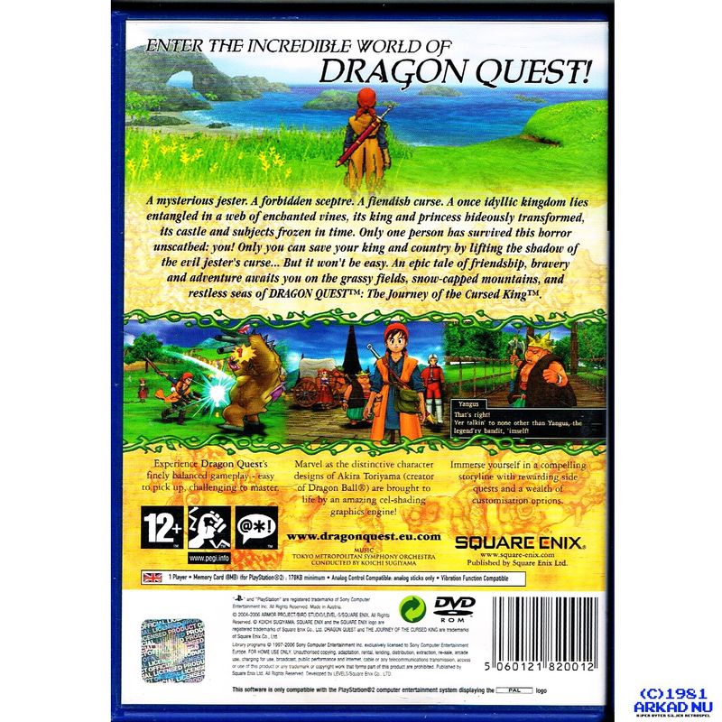 DRAGON QUEST THE JOURNEY OF THE CURSED KING PS2