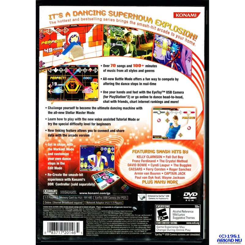 DANCE DANCE REVOLUTION SUPERNOVA PS2 NTSC