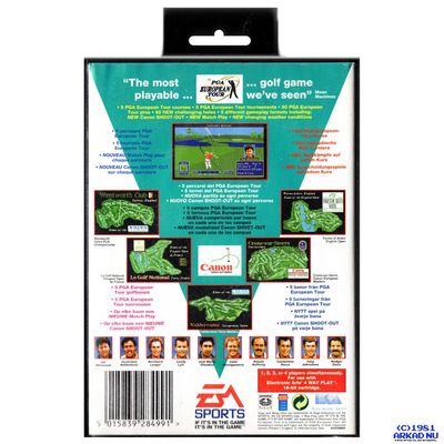 PGA EUROPEAN TOUR MEGADRIVE