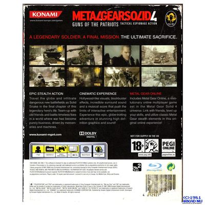 METAL GEAR SOLID 4 GUNS OF THE PATRIOTS PS3