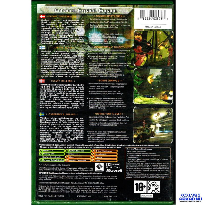 HALO 2 MULTIPLAYER MAP PACK XBOX