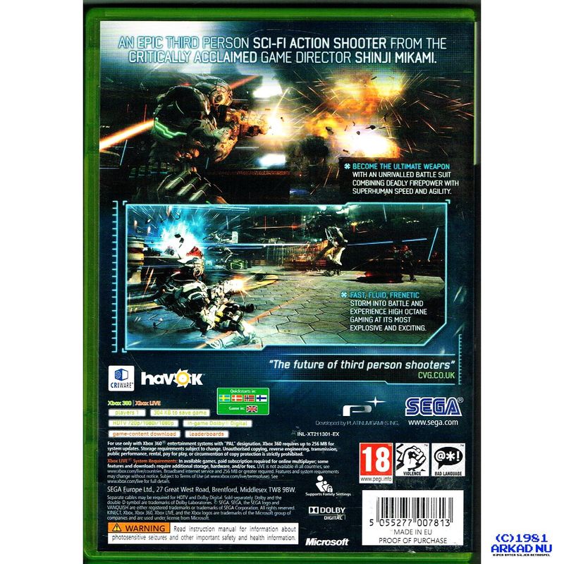 VANQUISH XBOX 360