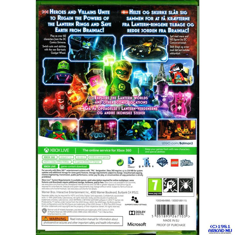 LEGO BATMAN 3 BEYOND GOTHAM XBOX 360