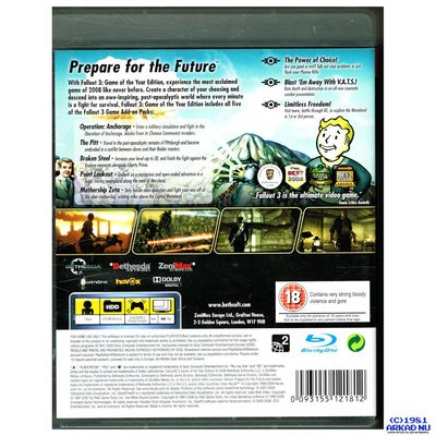 FALLOUT 3 GAME OF THE YEAR EDITION PS3