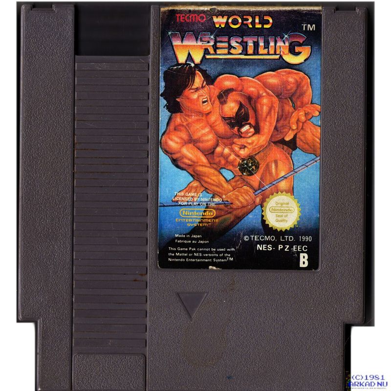 TECMO WORLD WRESTLING NES SCN - FUL ETIKETT